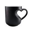 Heat Sensitive Color Changing Magic Mug with Romantic Heart Handle Gift for Birthday Anniversary Valentine's Day Coffee Cup