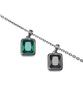 Sting925 Green Emerald Cut Pendant