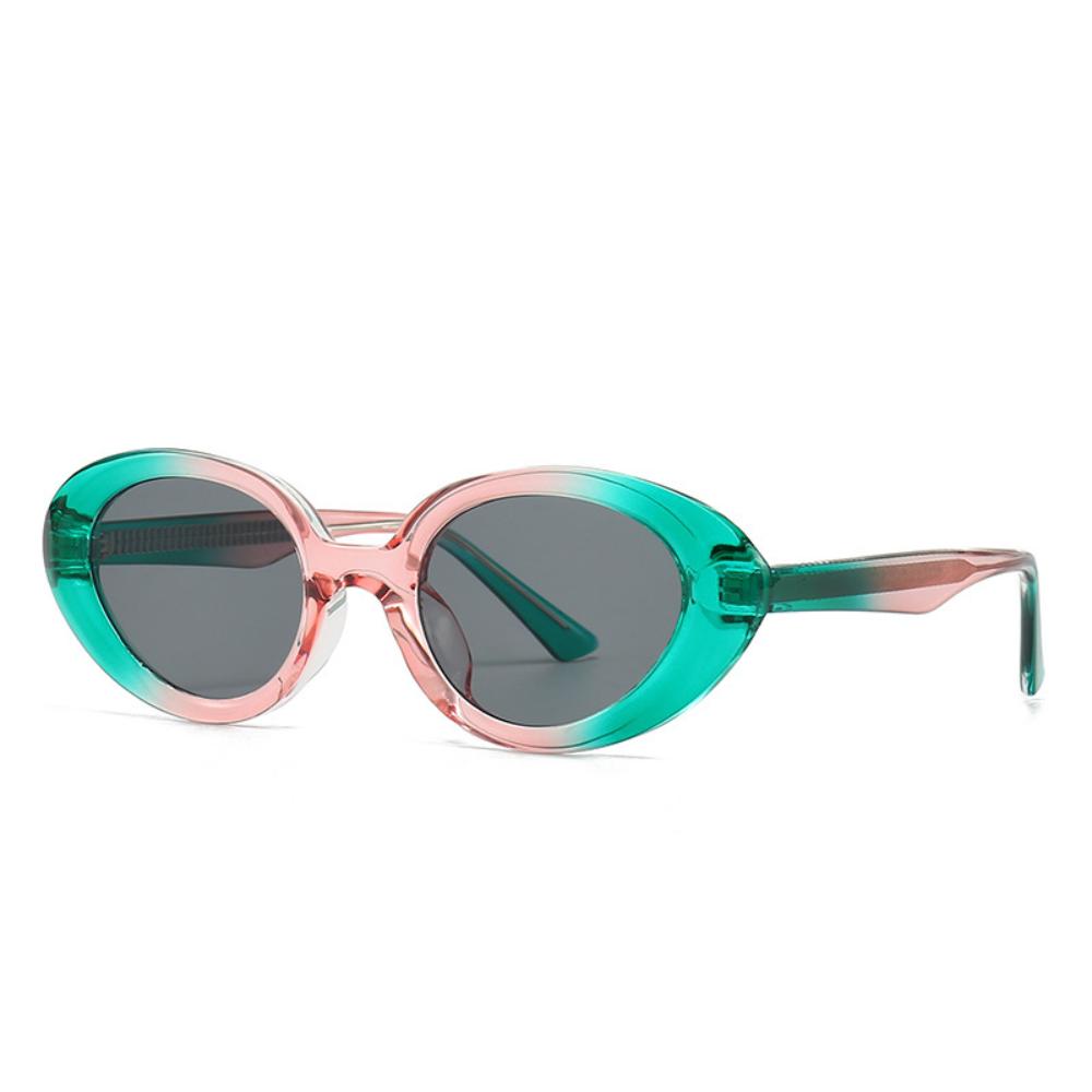 Fashion Oval Cat's Eye Frame Sunglasses Gradient Color Eyeglasses Women Luxury Designer Outdoor Fishing Travel Sun Glasses UV400