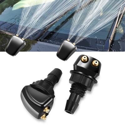 2 boquillas universales para limpiaparabrisas delantero, rociador, salida de agua, accesorio para coche