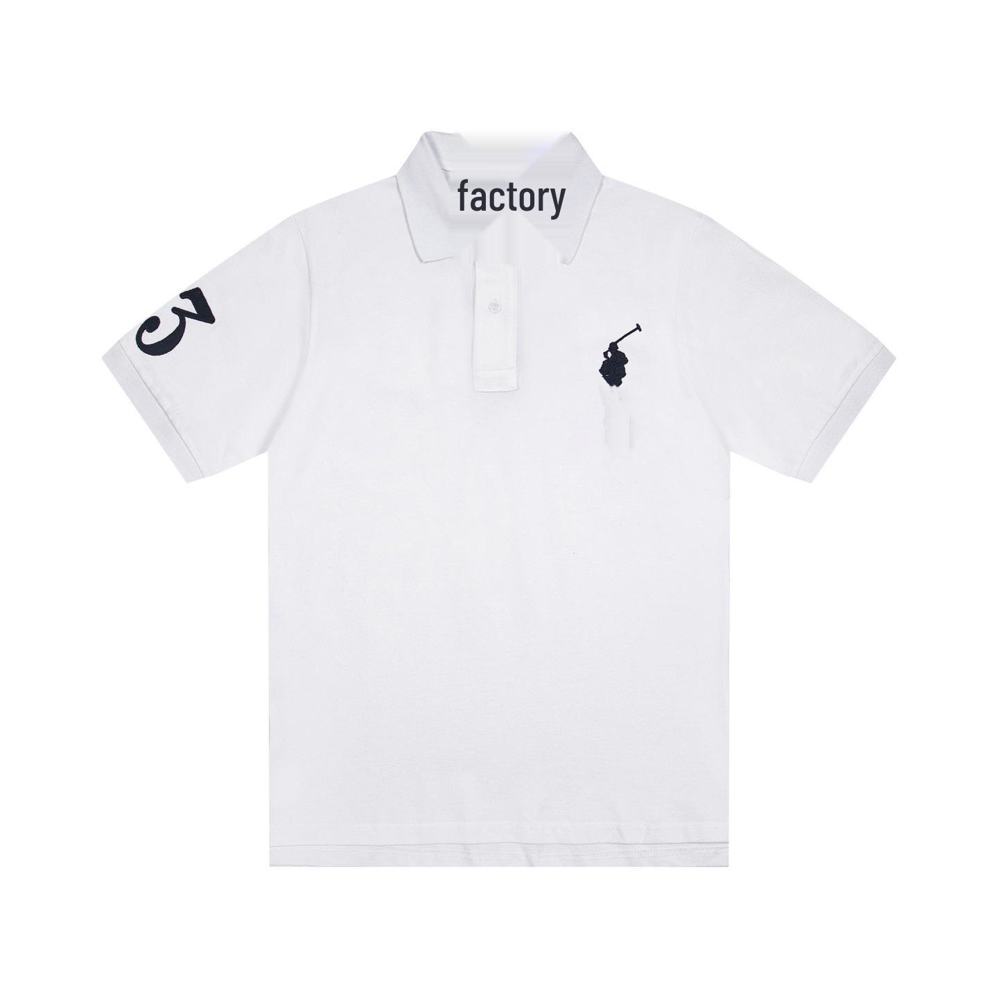 

Поло RL с вышивкой Big Pony: Базовый стиль, вдохновленный знаменитостями, отложной воротник, футболка с коротким рукавом. Extra Large белый