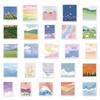 50PCS Schöne Landschaft Ölgemälde Aufkleber Sammelalbum Journal DIY Material Aufkleber Mädchen Telefon Fall Gepäck Decor Aufkleber