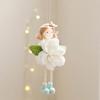 Artistic Girl Doll Hangings With Flower Exquisite Girl Doll Embellishment With Flower Accent For Fashionable Display