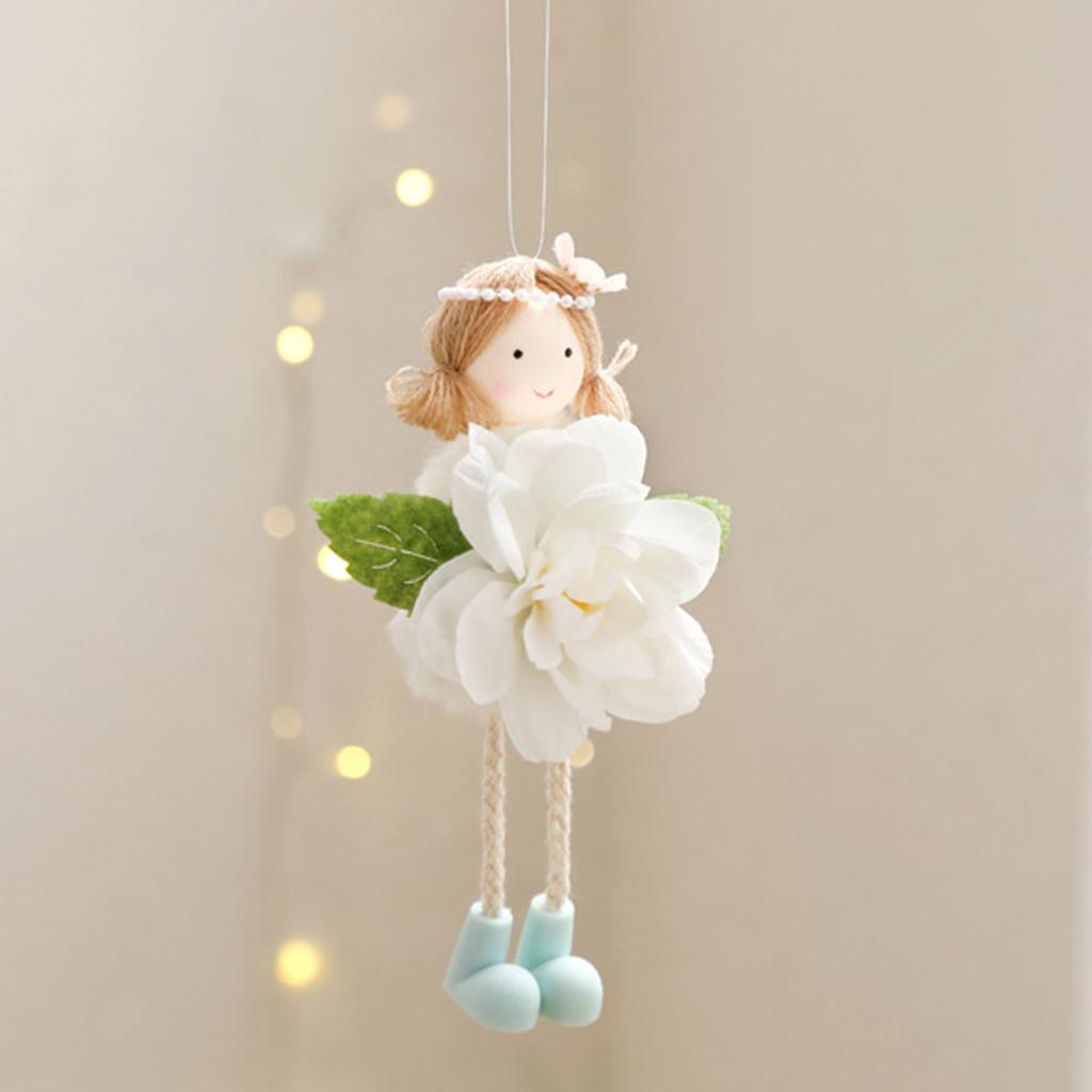 Artistic Girl Doll Hangings With Flower Exquisite Girl Doll Embellishment With Flower Accent For Fashionable Display