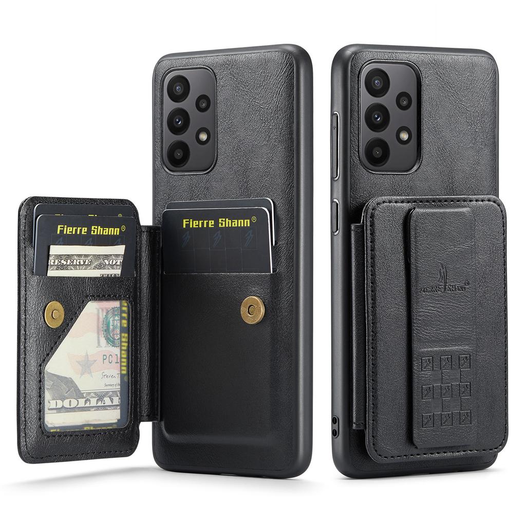 For Samsung Galaxy A73 5G Case with Card Holder Leather+TPU Protective Phone Cover
