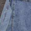Winter Women Jacket Bead Decor Plus Size Long Sleeves Turn-down Collar Chest Pockets Button Closure Coat Short Type Casual Streetwear Denim Coats