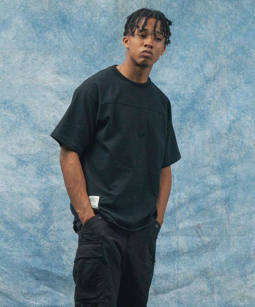 Avirex Basic Schweres Kurzarm-Fußball-T-Shirt, Herren, Größe 2XL, Schwarz, 010, 783-3934015