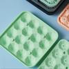 Eiswürfelschale mit 16 Schlitzen, multifunktionale Silikonformen, rautenförmiger Eiswürfelbereiter, Eiswürfelschale, DIY-Eiswürfelformen