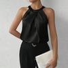Women's Haute Couture Satin Shirt Summer Blouse