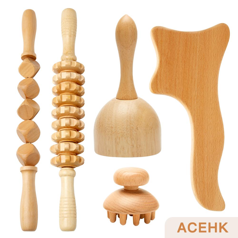 Natural Bamboo Gua Sha Stick Wooden Therapeutic Stick Scraping Massage Tools Body Shaping Cupping Massage Gua Sha Accessories