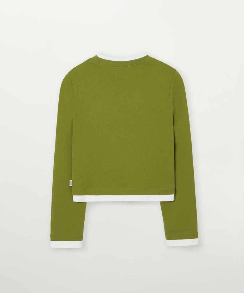 Seteo (W) Layered Long Sleeve Olive Green