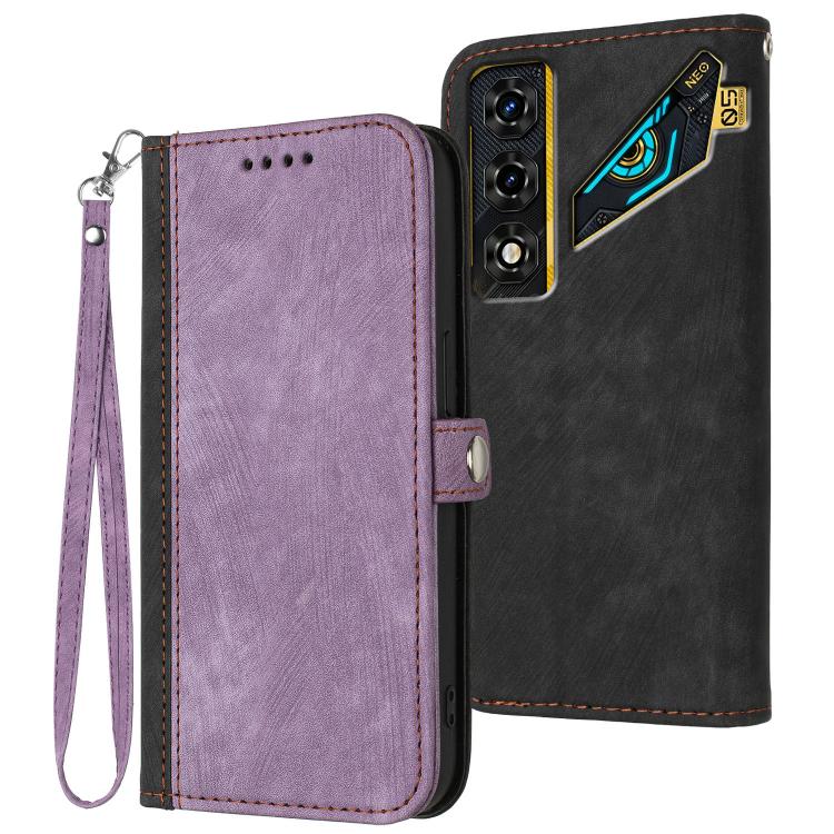 Side Buckle Double Fold Hand Strap Leather Phone Case