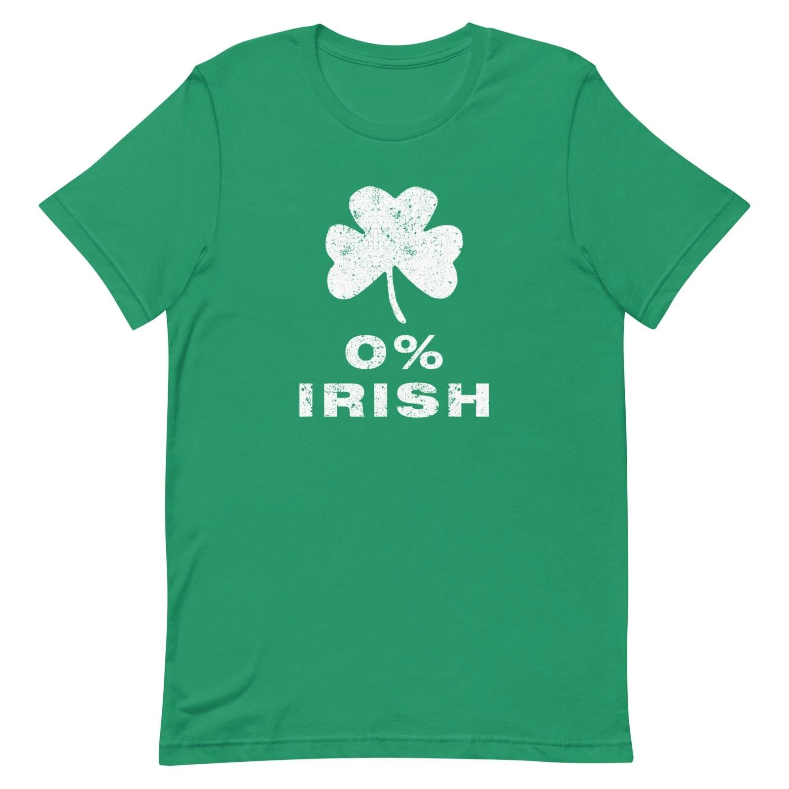 Zero Percent Irish Funny St. Patrick s Day T-Shirt 2XL