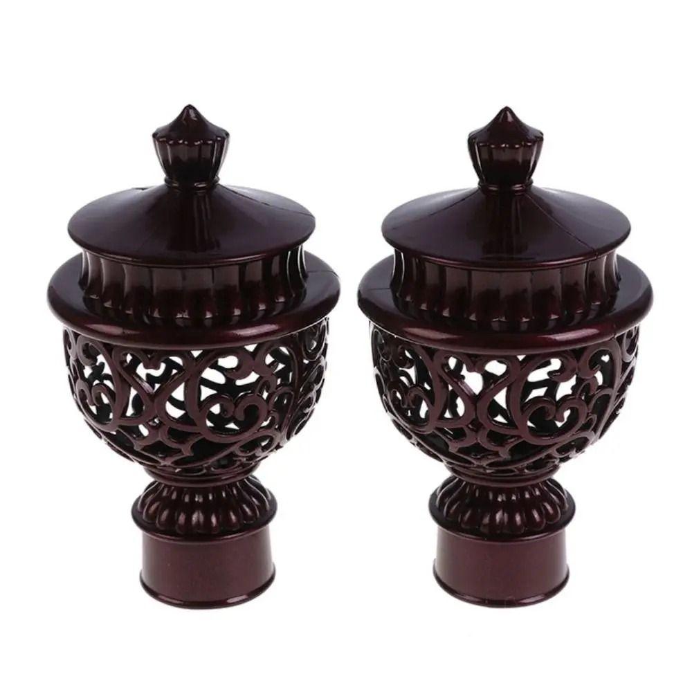 4Pcs/set Fashionable Roman Pole Sealing Plug Curtain End Cap Cover Drape Rod Accessory