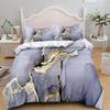 Marble Bedding Set King_Queen Size,Grey Gold Marble Duvet Cover Men Adults Modern Abstract Art Tie Dye Gothic Soft Quilt Cover