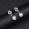 Personalized Pearl Necklace Earrings Set Women'S Temperament Alloy Electroplated Bridal Dress Accessories