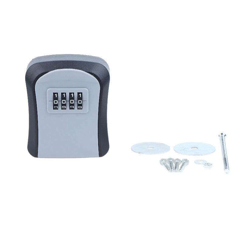 Wall Mounted Key Safe Box 4 Digits Password Lock High Durability Anti-Pry Key Keeper for School Apartment Entrance