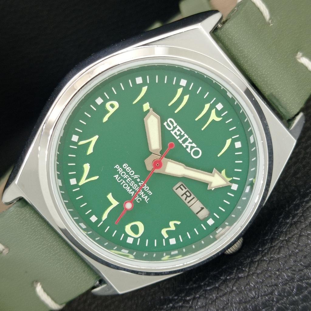 

ВИНТАЖНЫЕ ОТРЕМОНТИРОВАННЫЕ МУЖСКИЕ АВТОМАТИЧЕСКИЕ ЧАСЫ SEIKO 6309A ЯПОНИЯ ЗЕЛЕНЫЙ ЦИФЕРБЛАТ a442676-1