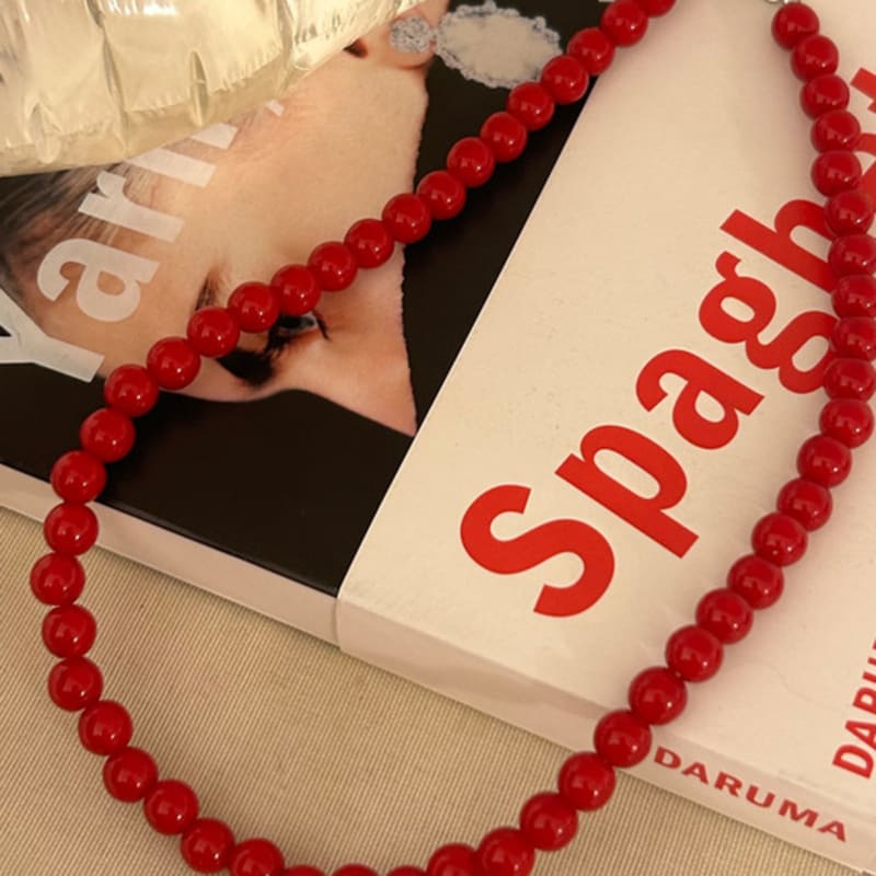 Mehr Jude Rote Kugel Halskette