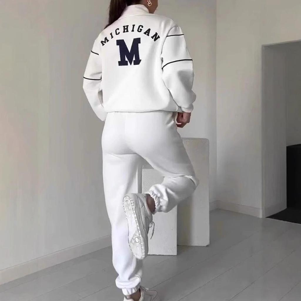 2024 Autumn/Winter Letter Sweatshirt & Long Pants Sport Set