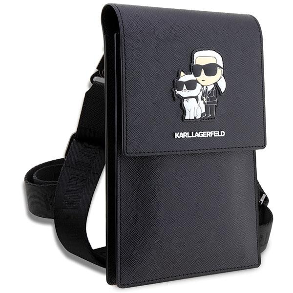 Karl Lagerfeld Torebka Klwbsakcpmkczarny/Black Saffiano Karl & Choupette