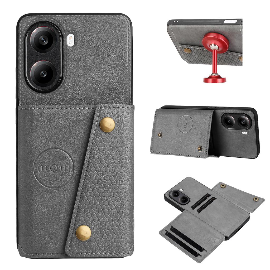 For Xiaomi Redmi Turbo 4 5G/Poco X7 Pro 5G Case with Card Slots Kickstand Leather + TPU Phone Cover