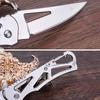 Stainless Steel Folding Fruit Paring Knife Portable Keychain Non-slip Utility Knife for Home Picnic Outdoor 1pc