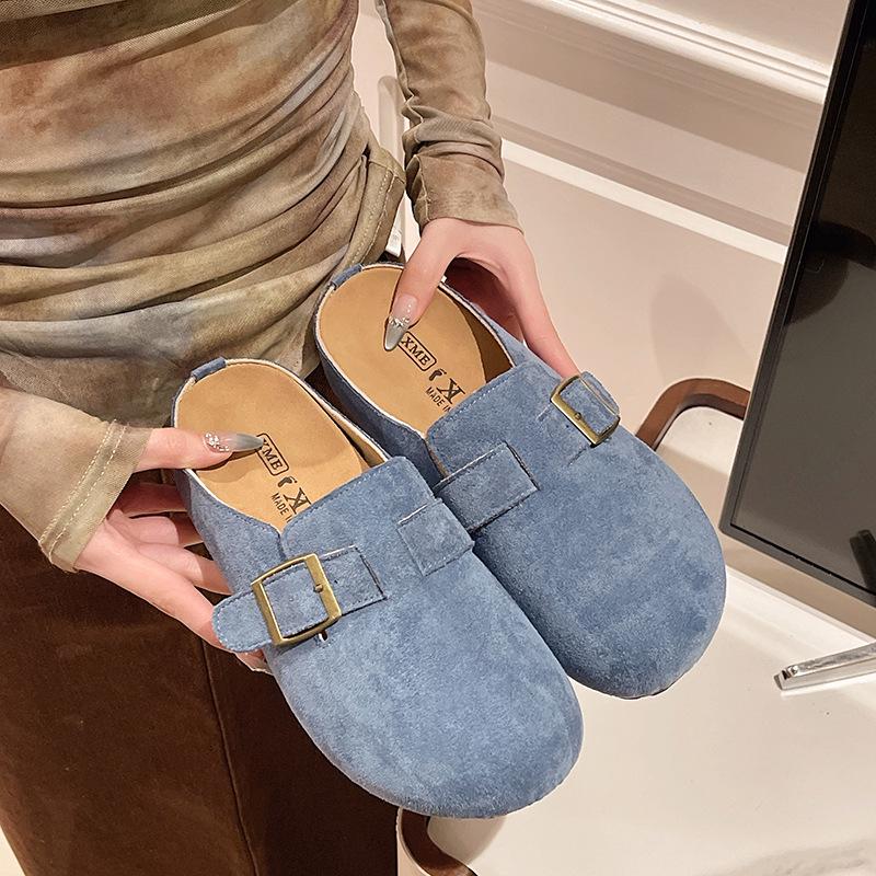 Women's 2025 Spring/Summer Retro Thick-Soled Height-Increasing Birkenstock Sandals - Lightweight Closed-Toe Design