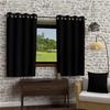Washed Microfibre Eyelet Curtain 135x180 Cm BOHEME Black, by Soleil d'Ocre
