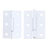 Square Spray  Painted White Flat Hinge Cabinet Hinges, 6-Hole Borehole Wooden Box Gift Box Hinge