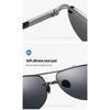 aoron Polarized Men's Large Frame Borderless Sunglasses Fashion Metal Sunglasses Glasses