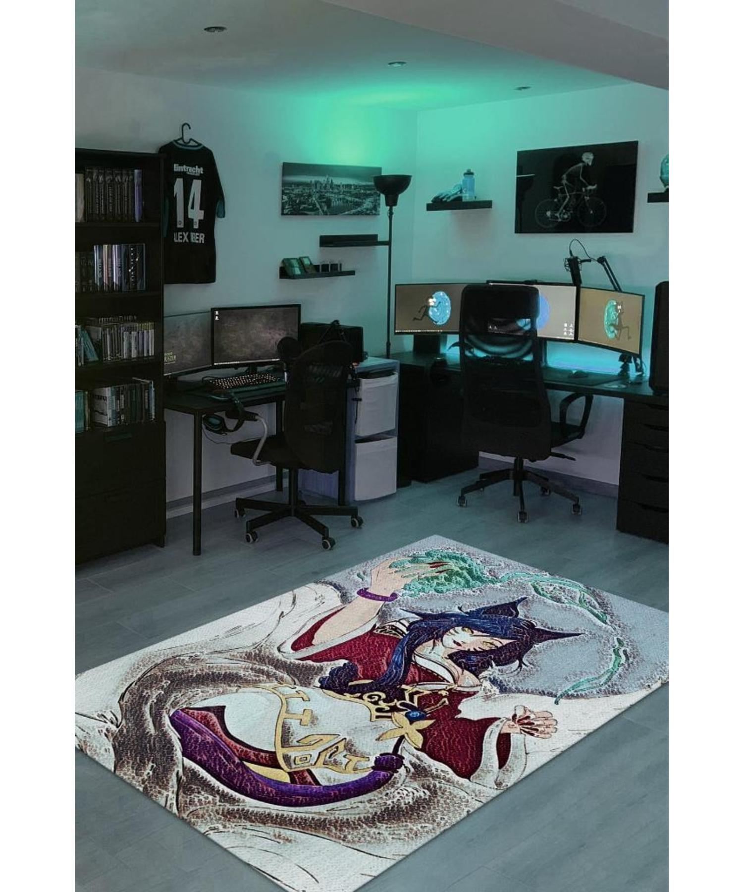 

Ahri Woven Based Washable Gamer Rug