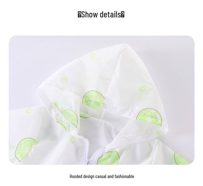 Lightweight Breathable Hooded Summer Jacket for Girls – Stylish & Sun-Protective