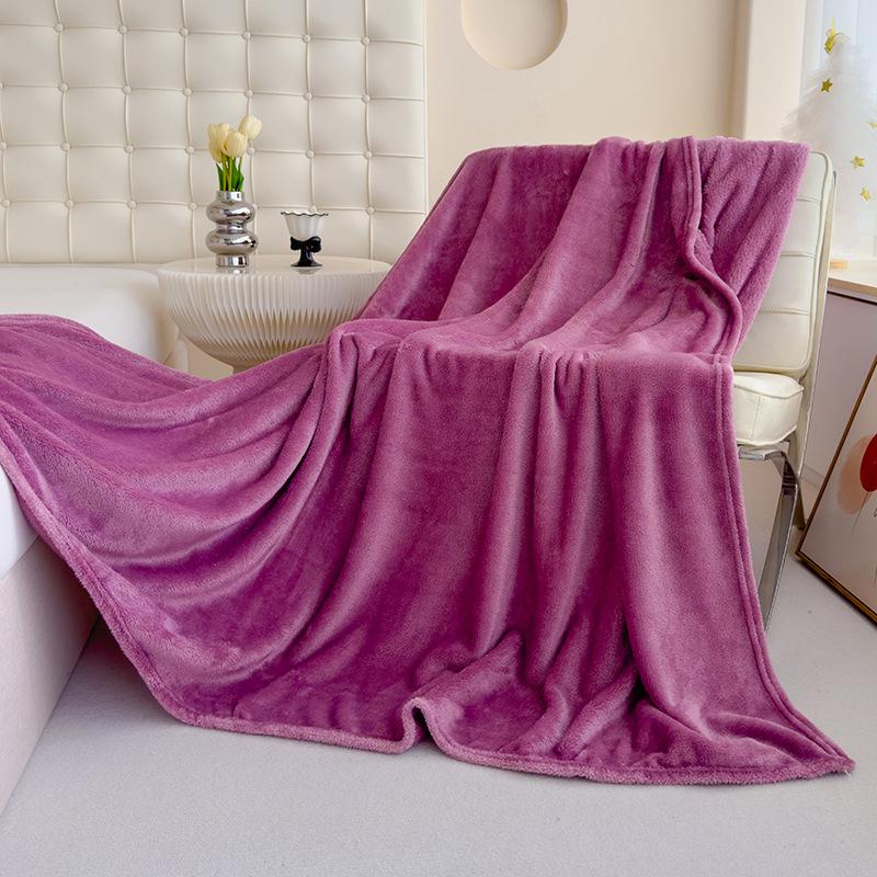 All-Season Luxury Flannel Blanket - Small, Double-Sided Fleece for Office or Home Use