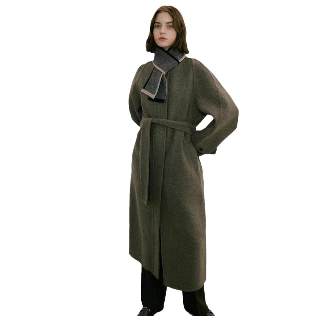 Temperament artifact autumn and winter new niche retro style color matching warm knitted small scarf scarf women