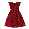 Girls' Summer Cap Sleeve Polka Dot Princess Dress, Ages 6-12