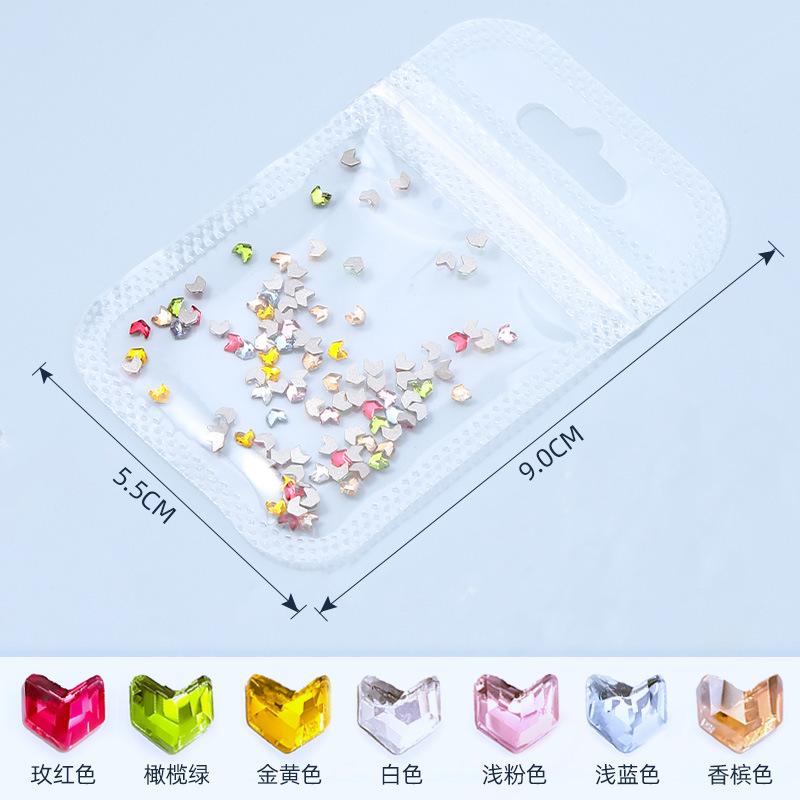 Color K9 Nail Art Malt Diamond Flat Bottom Diamond Small Wheat Ear Mini Special-Shaped Diamond Nail Art Jewelry