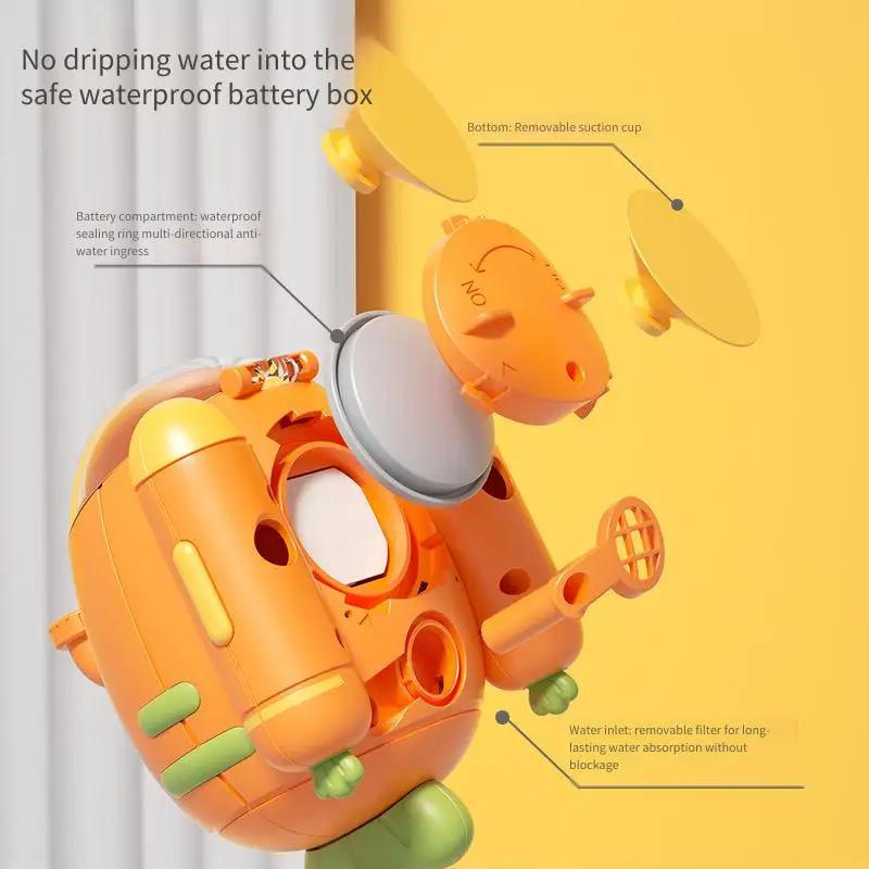 Summer Baby Submarine Bath Toy Children's Water Play Electric Carrot Boys and Girls Baby Shower Head Water Play Bath Toy