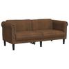 3 Piece Sofa Set in Brown Velvet