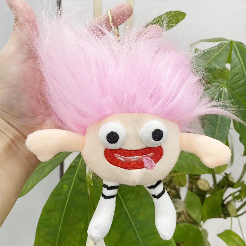 

Плюшевая причудливая мультяшная кукла, забавное подвесное украшение с сумасшедшими волосами, пушистая StyleA