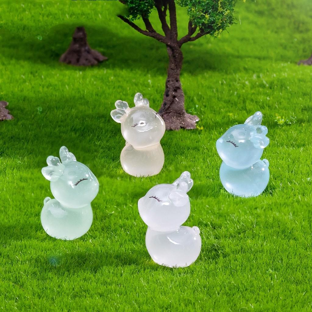 Adorable Glow In The Dark Resin Deer Miniature For Diy Garden Decor And Crafting