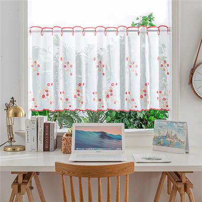 Nová výšivka Tlačené okenné sito Polyester Záves dverí Priečka Záves Záves Spálňa Balkón Kuchyňa Moderný Minimalistický Malý krátky záves