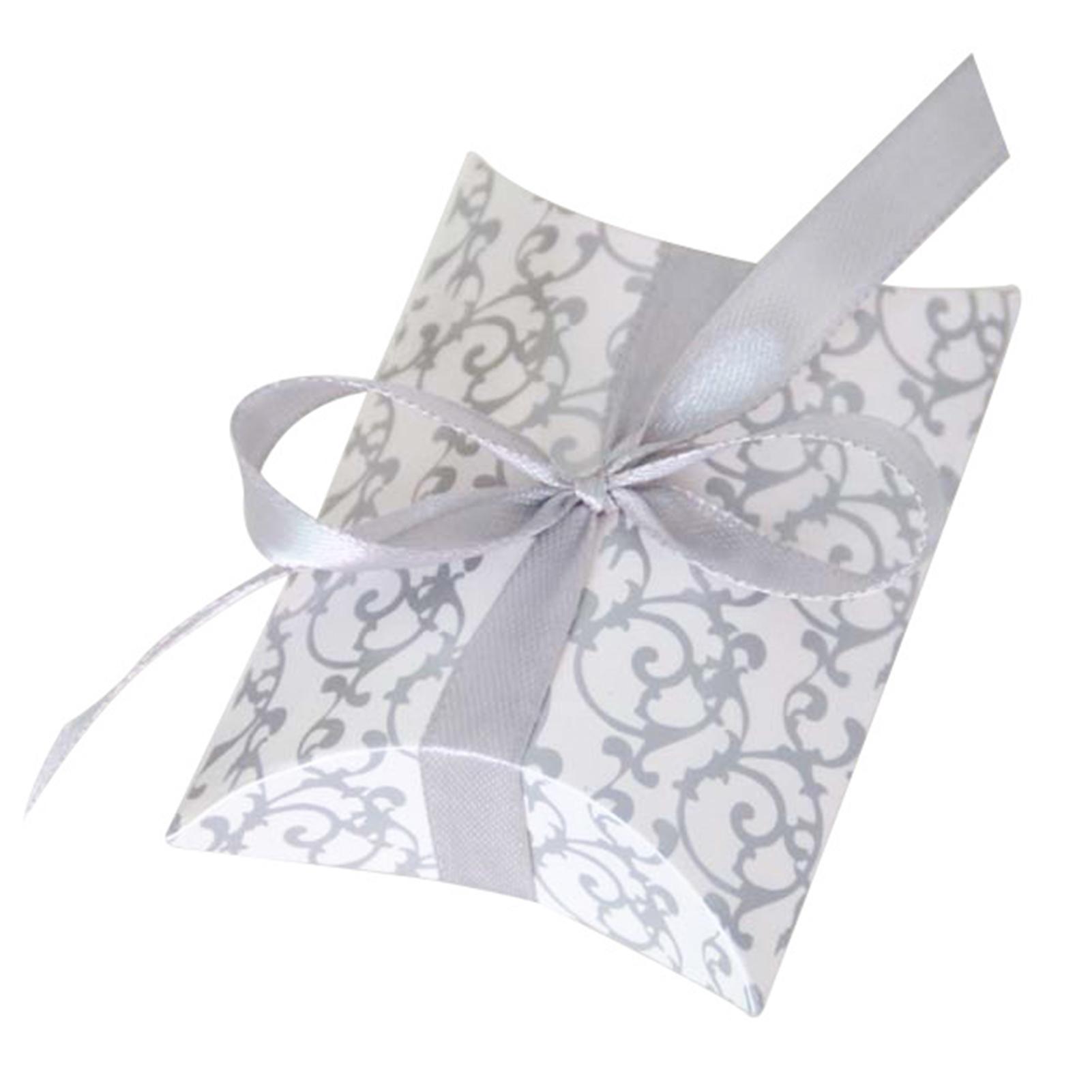 

Печатная маленькая бумажная коробка-подушка для подарков на вечеринку As Shown серебряный