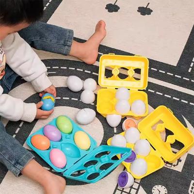 Children's Splicing Simulation Egg Pairing Early Education Toy Puzzle Twist Egg Shape Color Matching Egg Toy