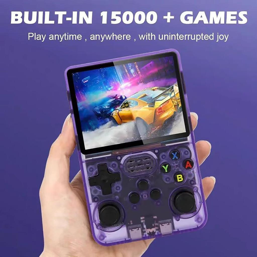 R36S Retro Handheld Game Console, Portable Gaming System with 15000+ Games, 3500mAh Battery, Multi-Platform Simulator Support, 4 Hour Playtime,128G