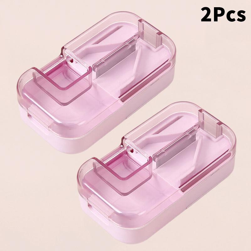 Multifunctional Medicine Tablet Cutter Pill Cutter Tablet Storage Box Medication Splitter Mini Portable Pill Dispenser