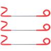 3Pcs Outdoor Tent Camping Multifunction Steam Light Hook Sshaped Hanger Twoway Hook Red