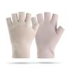 Warm Fleece Half-Finger Gloves Women Winter Typing Writing Student Office Use Soft Stretchy Thin