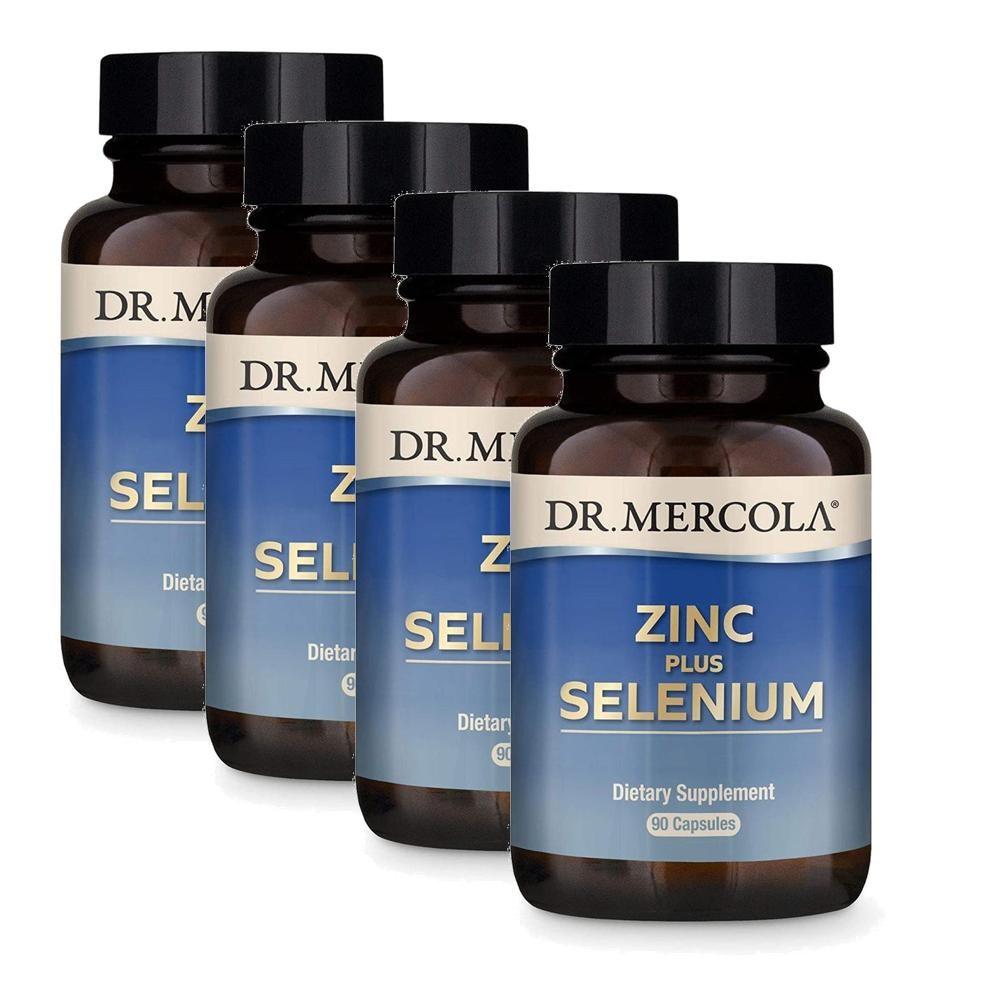 Dr. Mercola Zinc Plus Selenium 90 Capsules 4 Packs (4 Pcs)