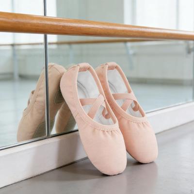 Ballet Shoes Flats Canvas Soft Leather Dance Slippers for Women Kids Girls